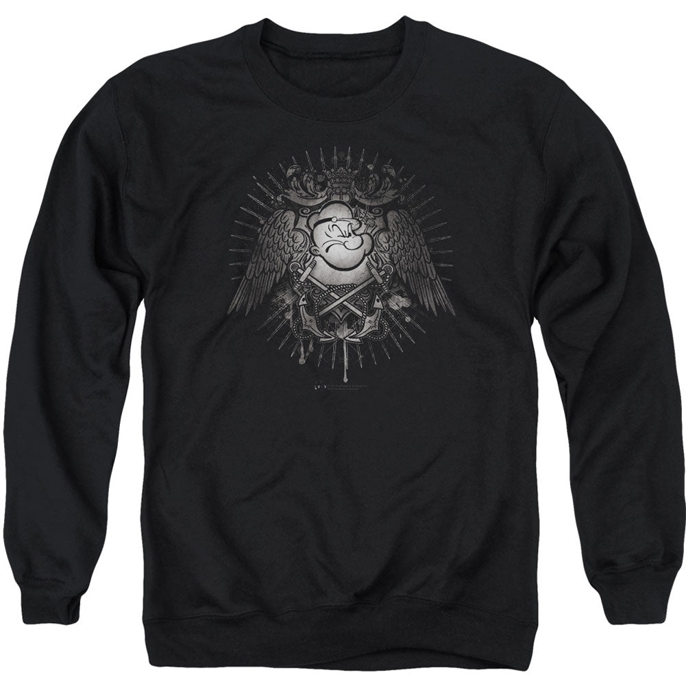 Popeye Sailor Heraldry Adult Sweatshirt Front