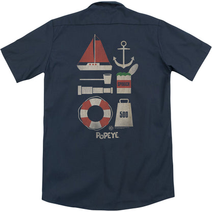Popeye Items(Back Print) Workshirt Back