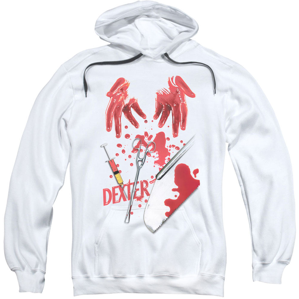 Dexter Tools Of The Trade Adult 25% Poly Hooded Sweatshirt Front
