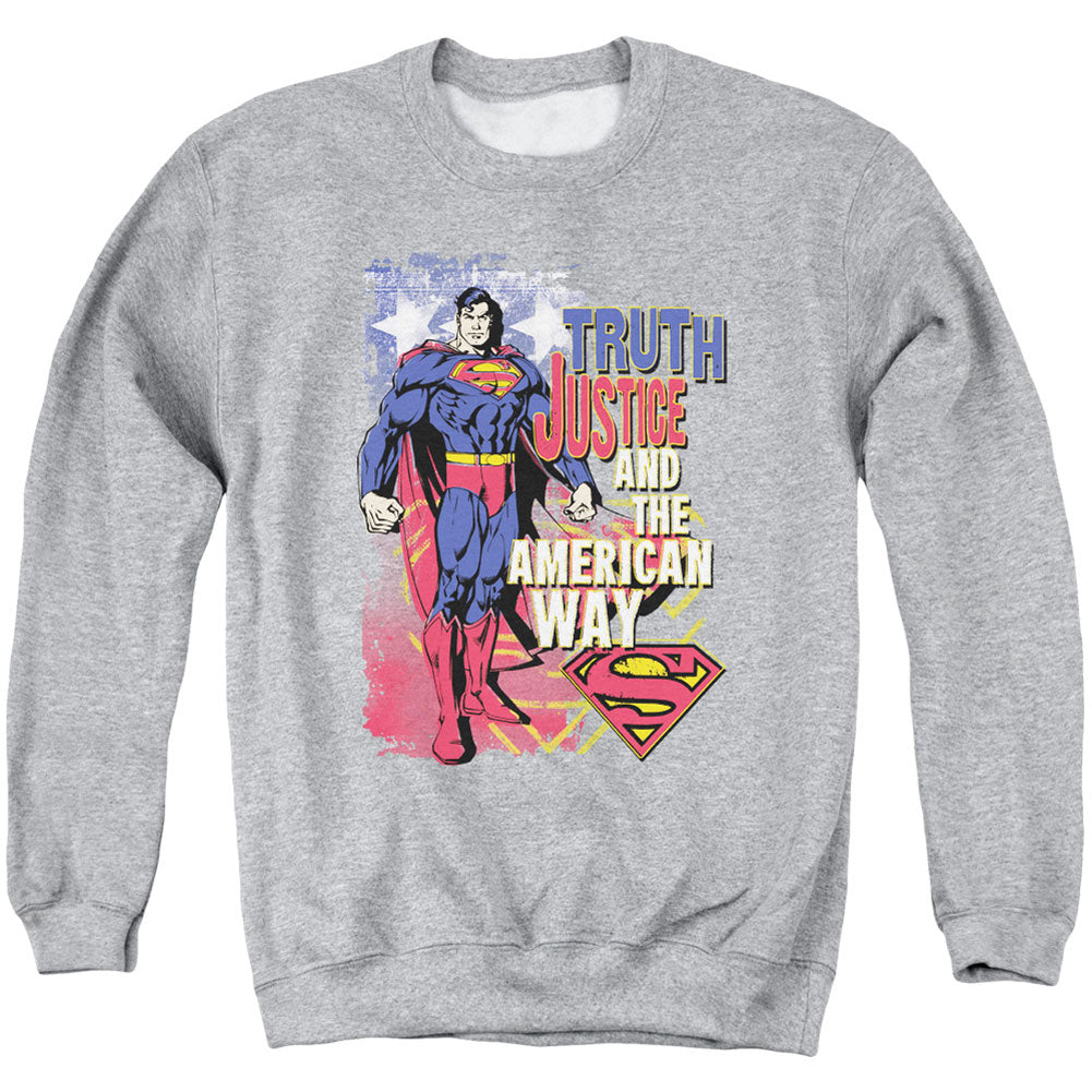 Superman Truth Justice Adult Sweatshirt Front