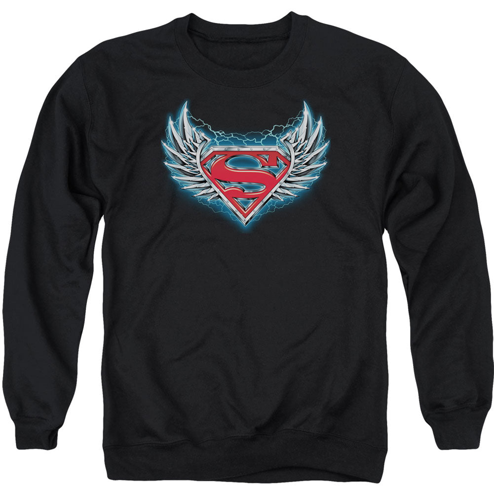 Superman Steel Wings Logo Adult Sweatshirt Front