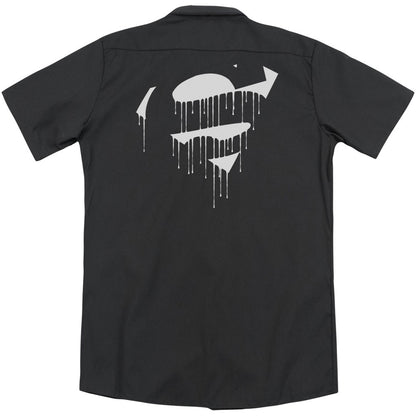 Superman Dripping Shield (Back Print) Workshirt Back