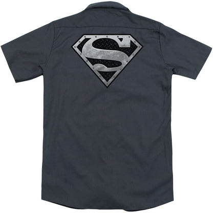 Superman Super Metallic Shield (Back Print) Workshirt Back