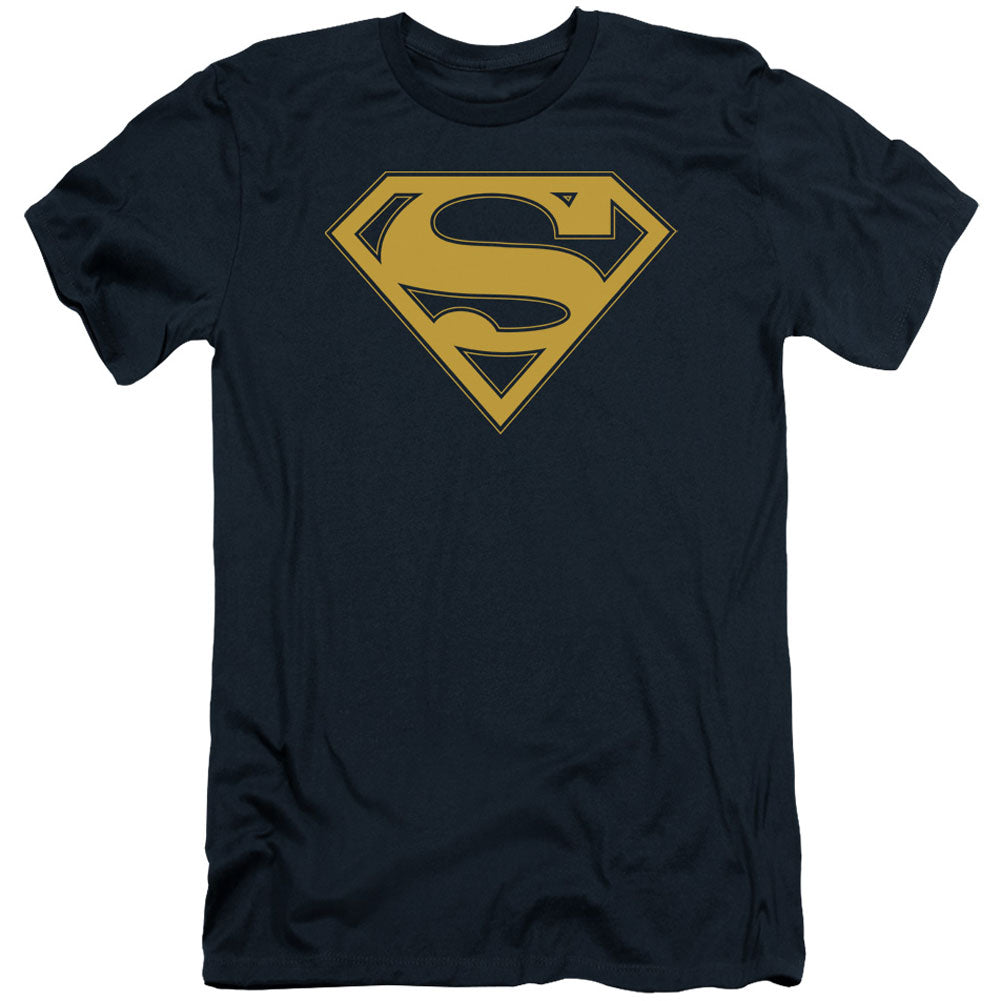 Superman Maize & Blue Shield Adult Slim Fit Slim Fit T-shirt Front