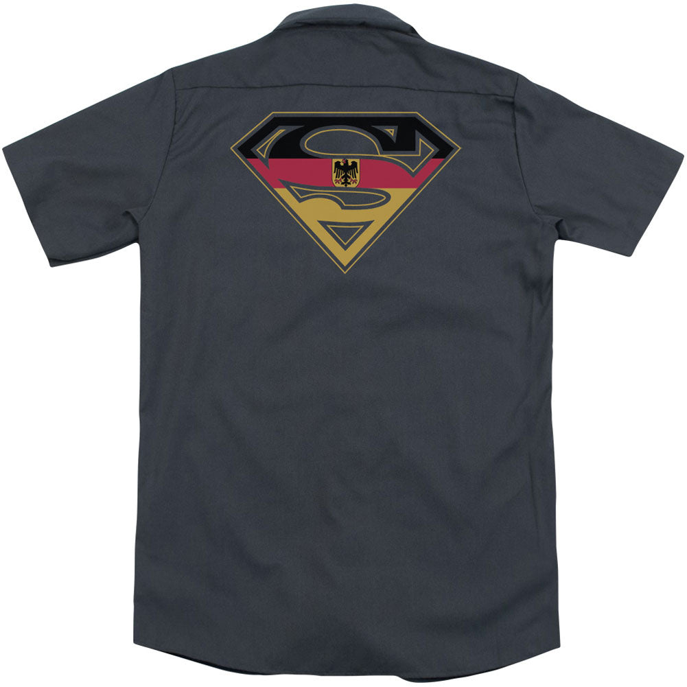 Superman German Shield (Back Print) Workshirt Back
