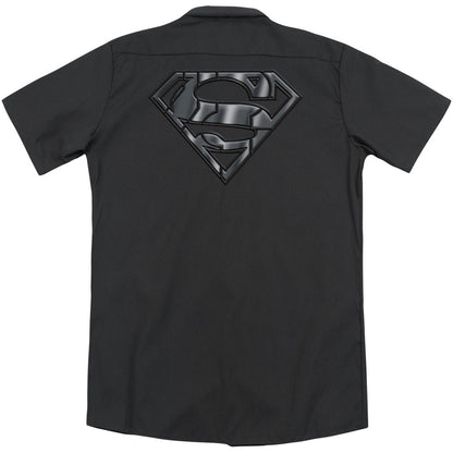 Superman Mech Shield (Back Print) Workshirt Back