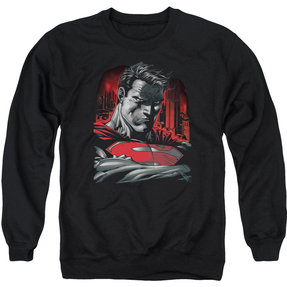 Superman Man Of Steel Adult Sweatshirt Front