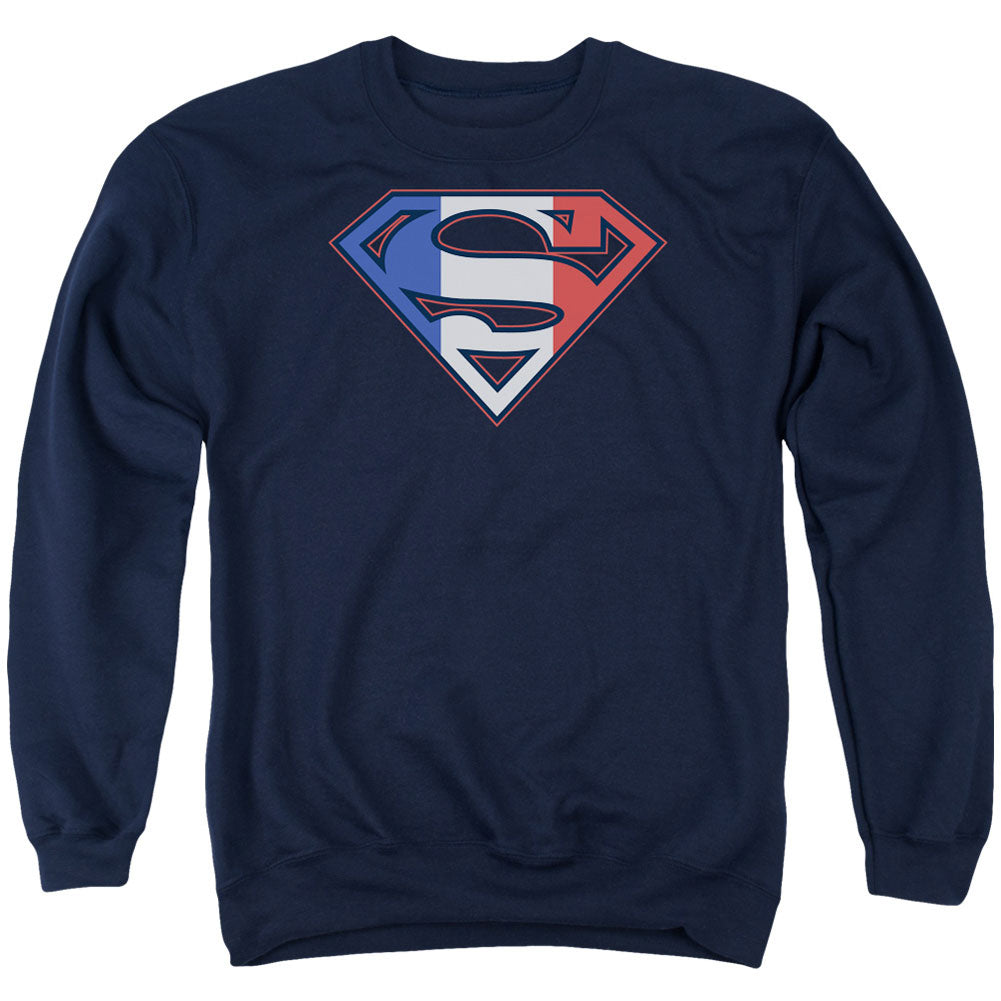 Superman French Shield Adult Sweatshirt Front