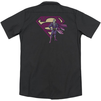 Superman Bizarro & Logo (Back Print) Workshirt Back