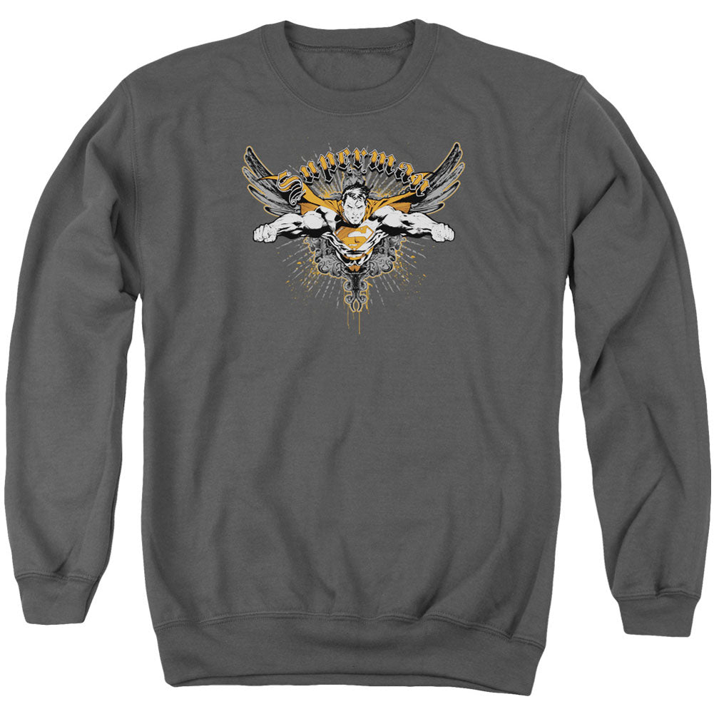 Superman Take Wing Adult Sweatshirt Front