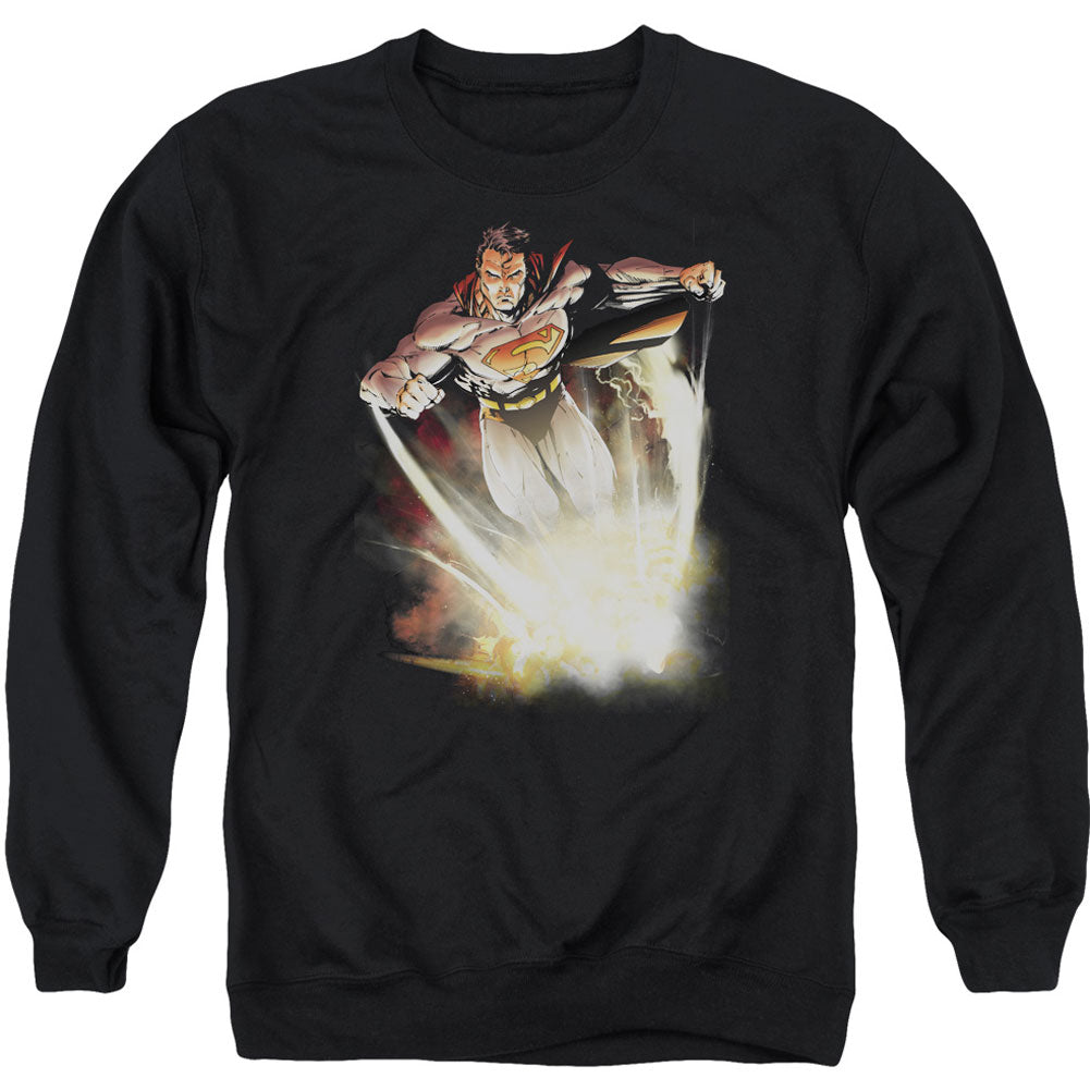 Superman Explosive Adult Sweatshirt Front