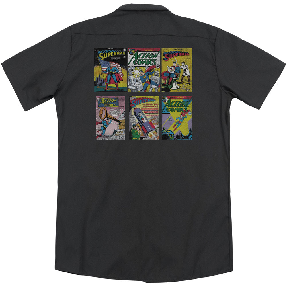 Superman Sm Covers (Back Print) Workshirt Back