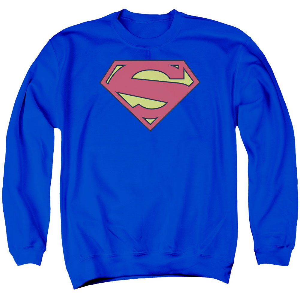 Superman New 52 Shield Adult Sweatshirt Front