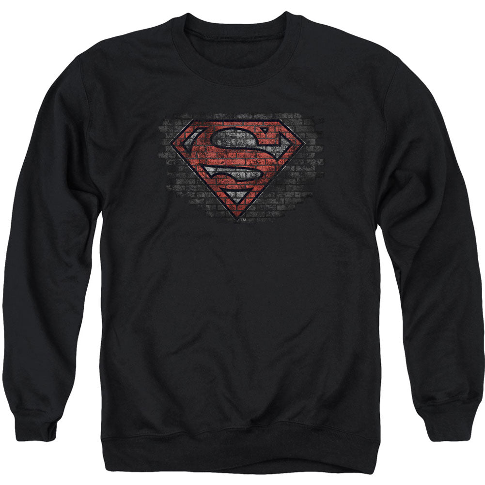 Superman Brick S Adult Sweatshirt Front