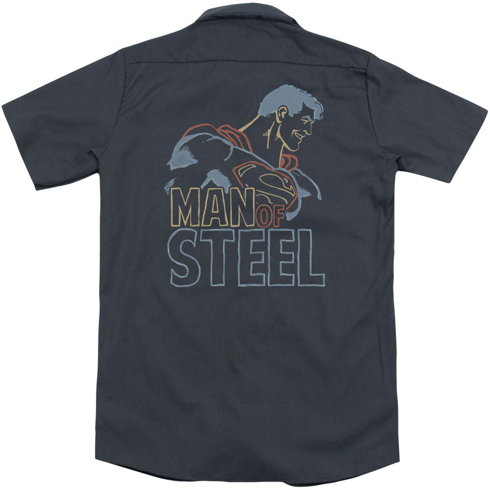 Superman Colored Lines (Back Print) Workshirt Back
