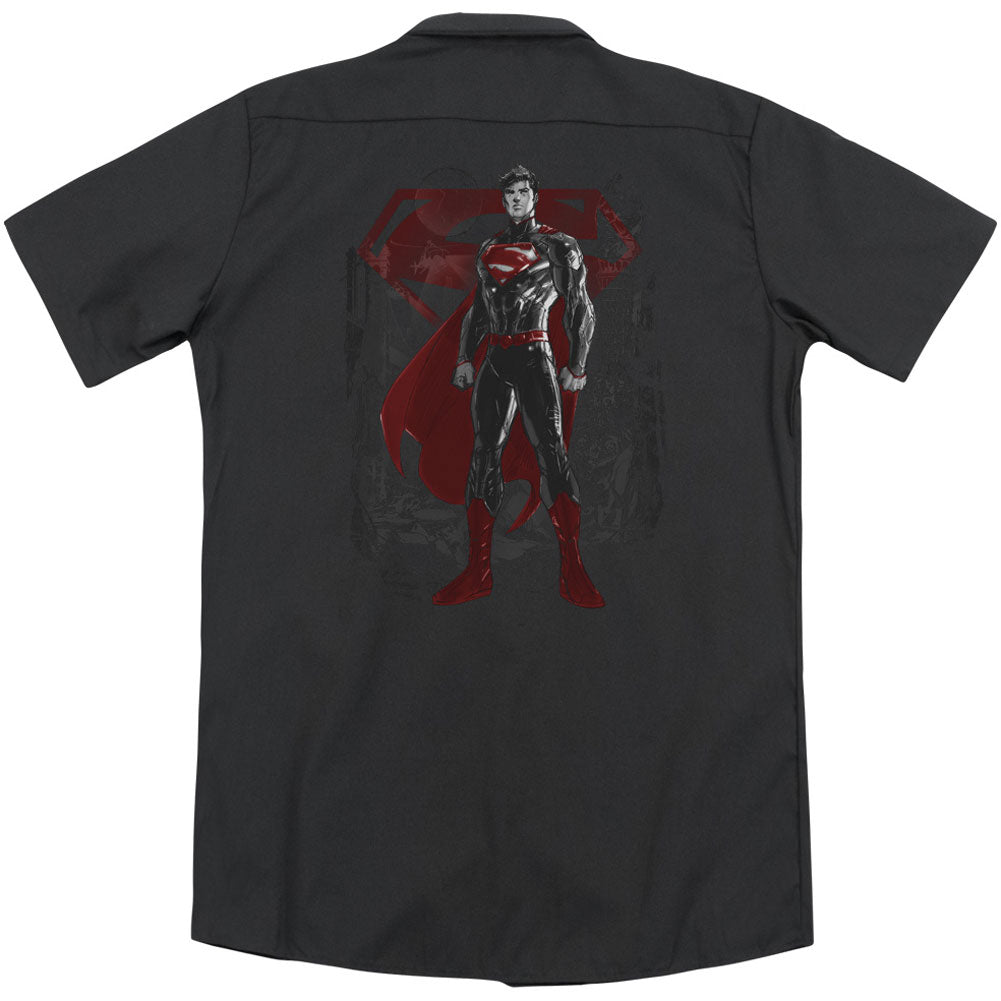 Superman Aftermath (Back Print) Workshirt Back
