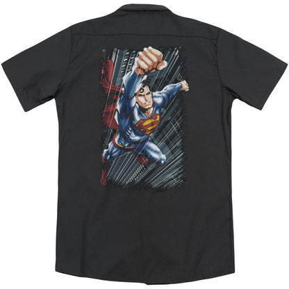 Superman Faster Than(Back Print) Workshirt Back