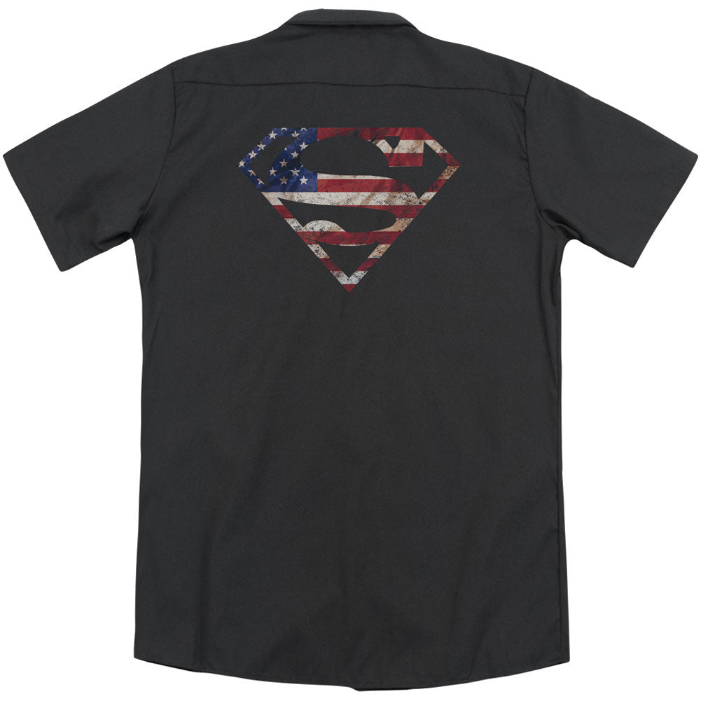 Superman Super Patriot(Back Print) Workshirt Back