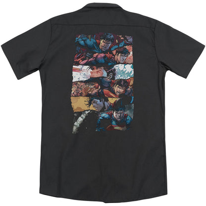 Superman Torn Collage(Back Print) Workshirt Back