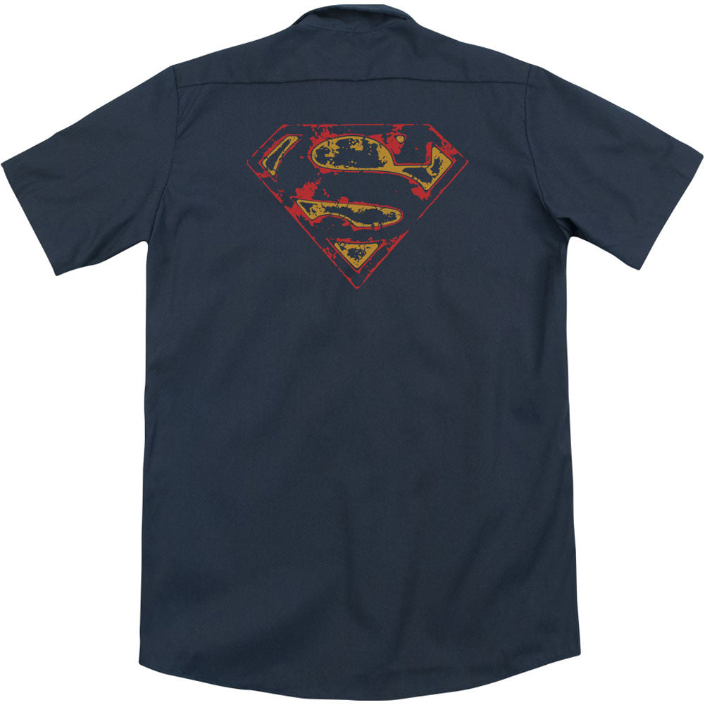 Superman Super Distressed(Back Print) Workshirt Back