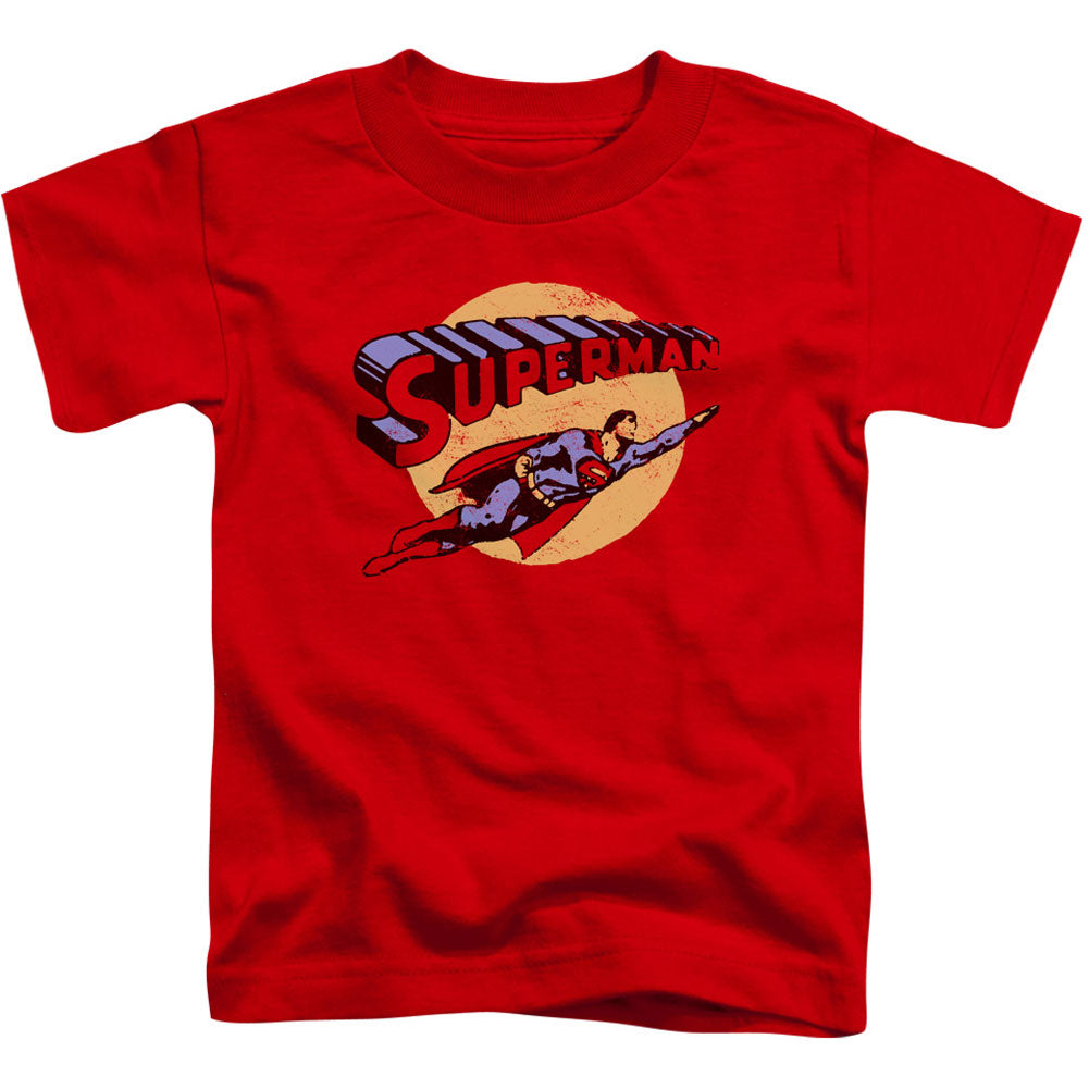 Superman Fly By Toddler Childrens T-shirt Front