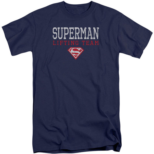 Superman Lifting Team Adult Tall T-shirt Tall Front