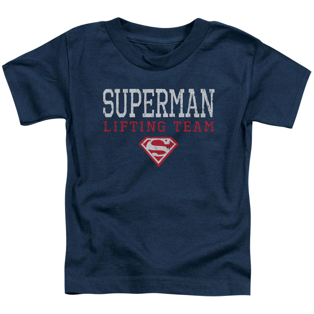Superman Lifting Team Toddler Childrens T-shirt Front