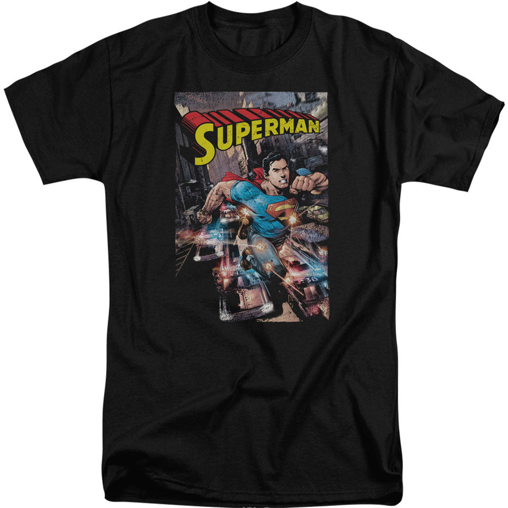 Superman Action One Adult Tall T-shirt Tall Front