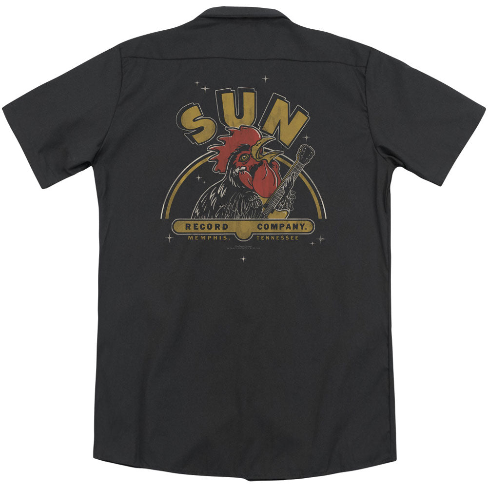 Sun Records Rocking Rooster (Back Print) Work Shirt Back