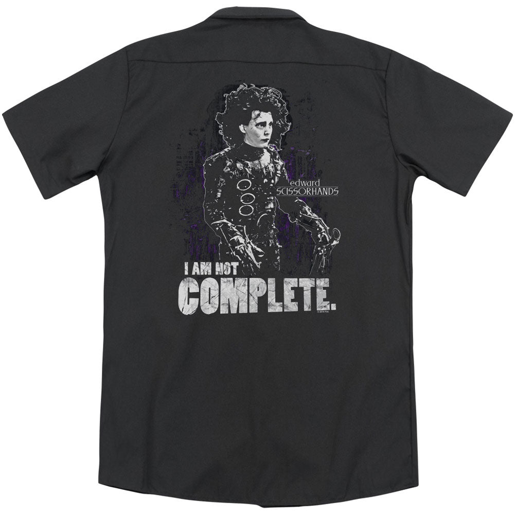 Edward Scissorhands Not Complete(Back Print) Workshirt Back