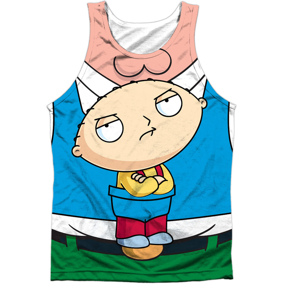Family Guy Stewie Carrier 100% Poly Front/Back Print Mens Tank Front