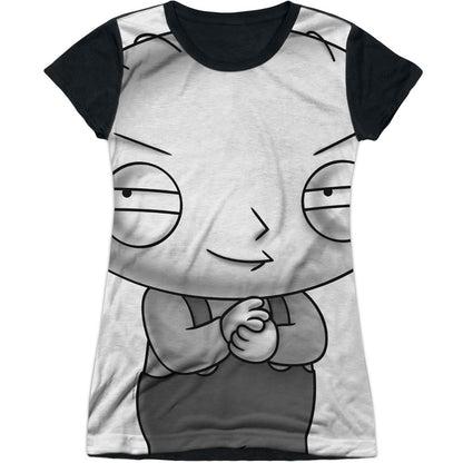 Family Guy Stewie Head Sublimation Junior Top Front