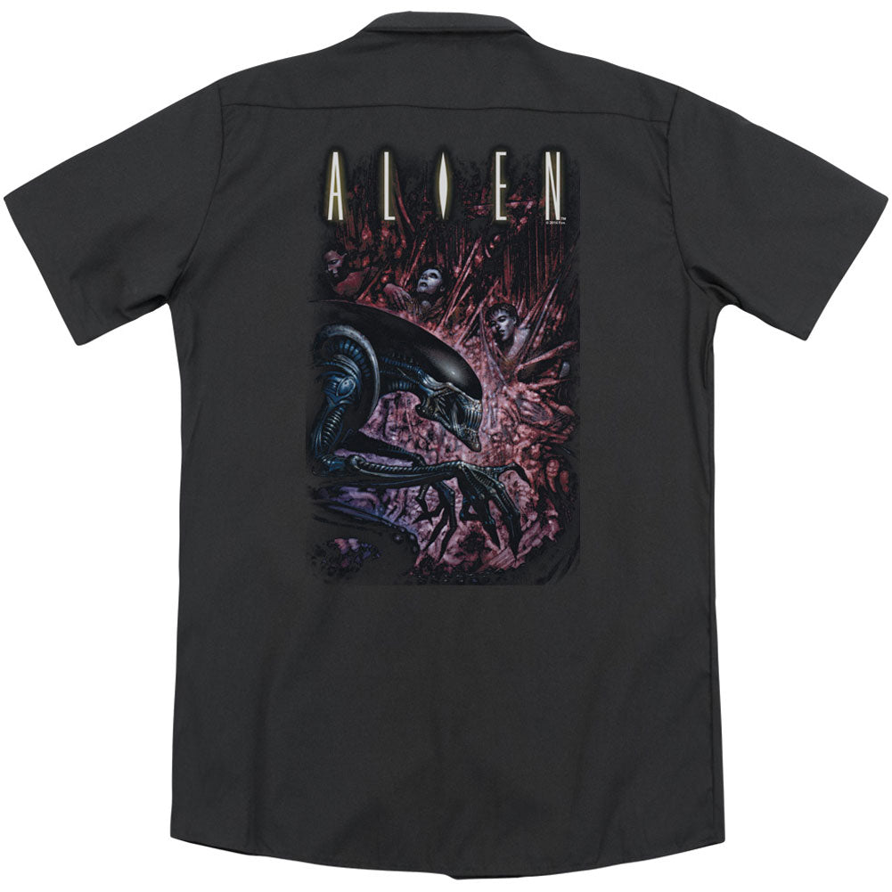 Alien Collection(Back Print) Workshirt Back