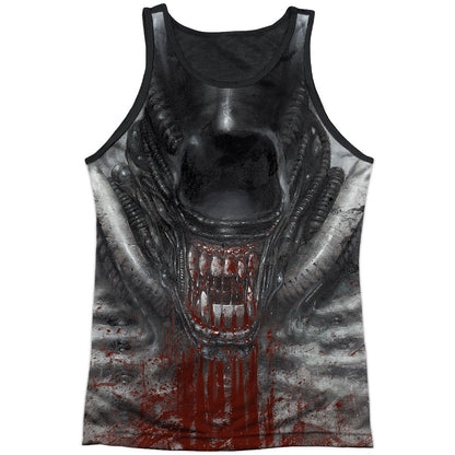 Alien Blood Drool Black Back Mens Tank Front