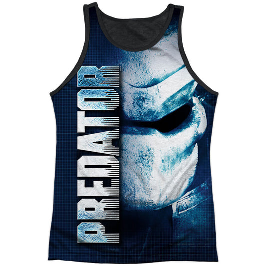 Predator Mask Black Back Mens Tank Front