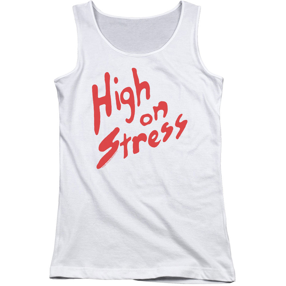 Revenge Of The Nerds High On Stress Womens Tank Front