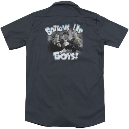 Three Stooges Bottoms Up (Back Print) Workshirt Back