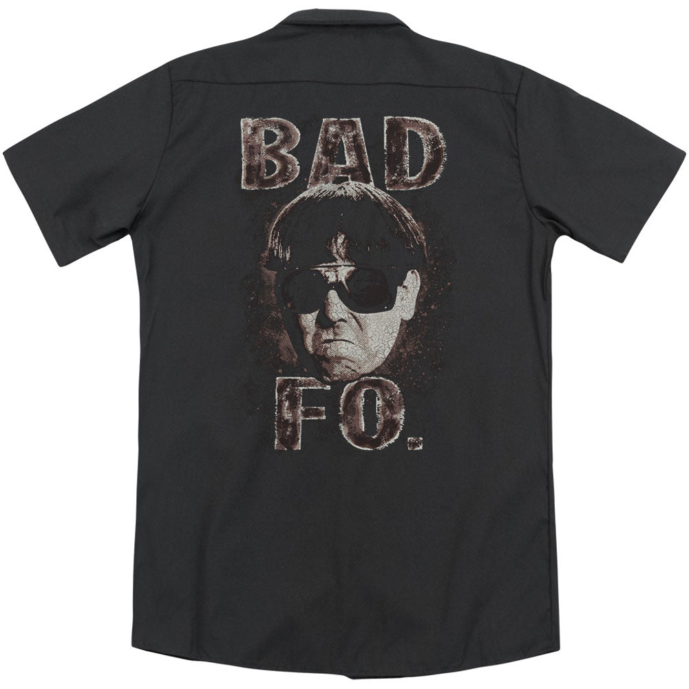 Three Stooges Bad Moe Fo (Back Print) Workshirt Back