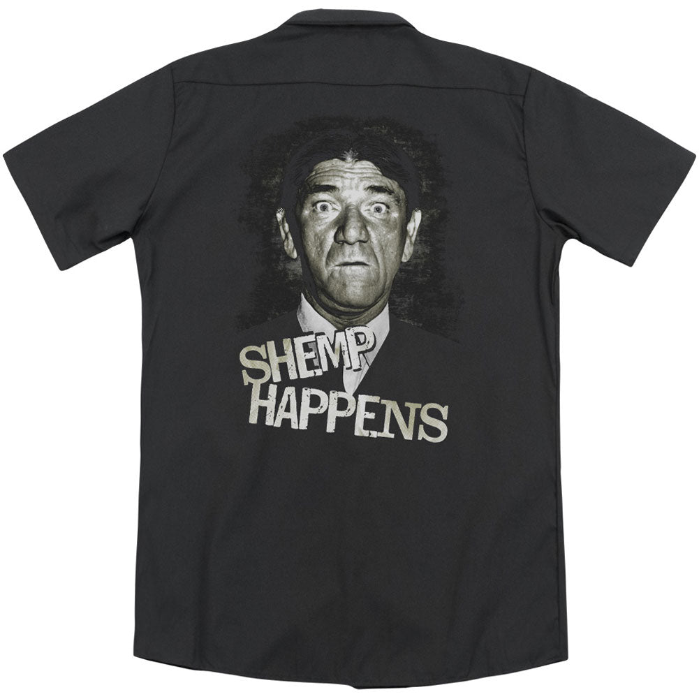 Three Stooges Shemp Happens (Back Print) Workshirt Back