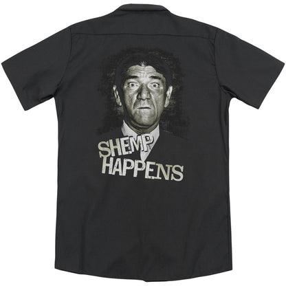 Three Stooges Shemp Happens (Back Print) Workshirt Back