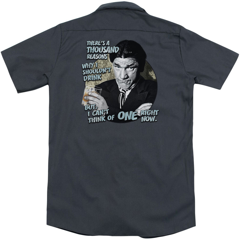Three Stooges Drink (Back Print) Workshirt Back