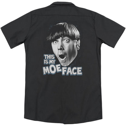 Three Stooges Moe Face (Back Print) Workshirt Back