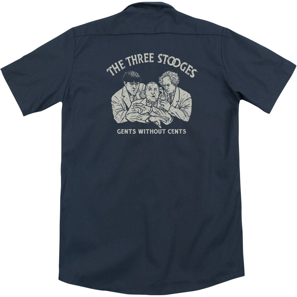 Three Stooges Without Cents (Back Print) Workshirt Back