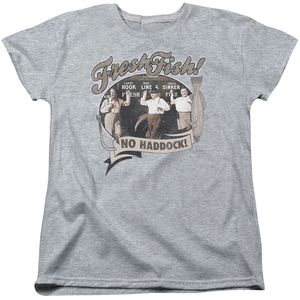 Three Stooges Fresh Fish Womens T-shirt Front