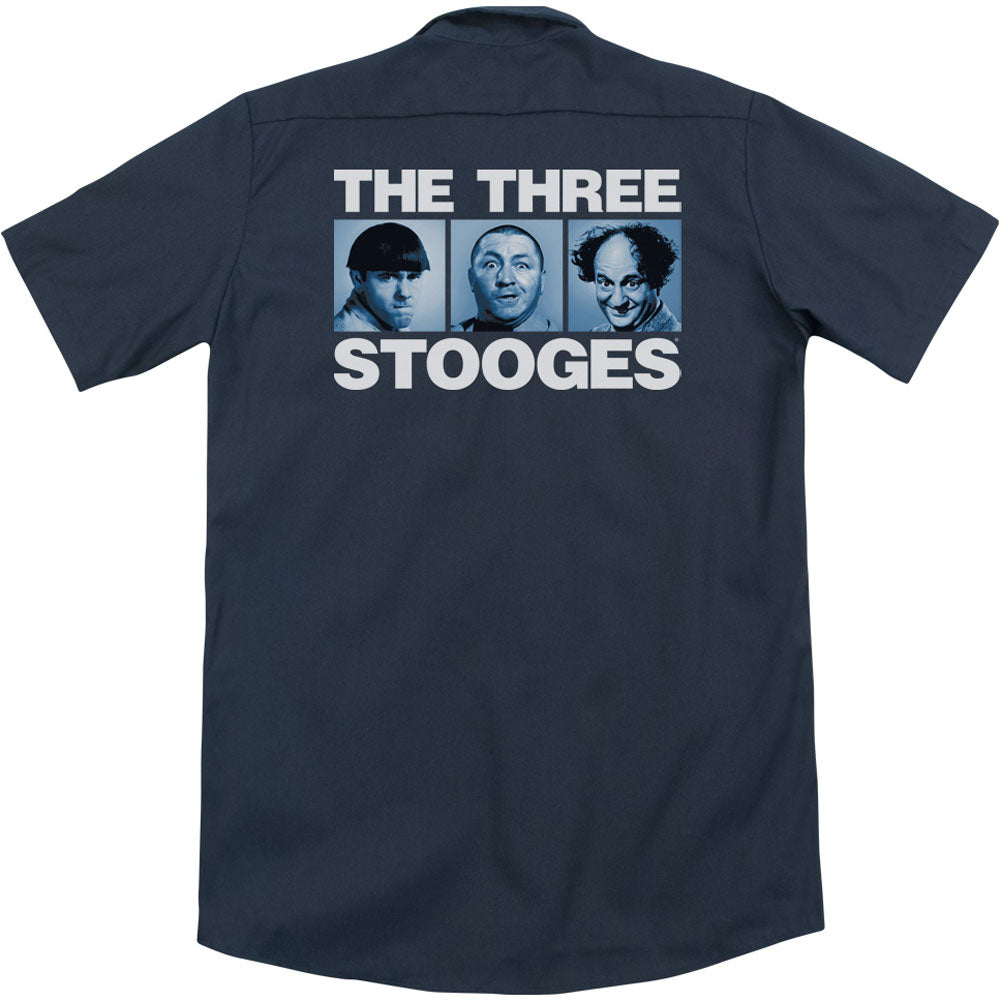 Three Stooges Three Squares(Back Print) Workshirt Back
