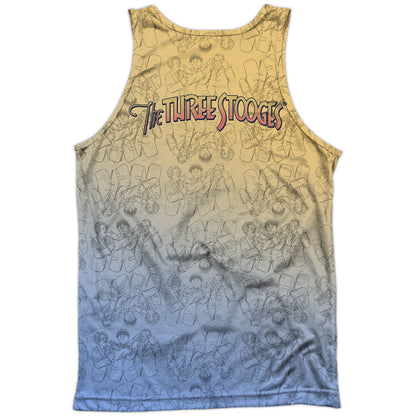 Three Stooges Why I Oughta 100% Poly Front/Back Print Mens Tank Back