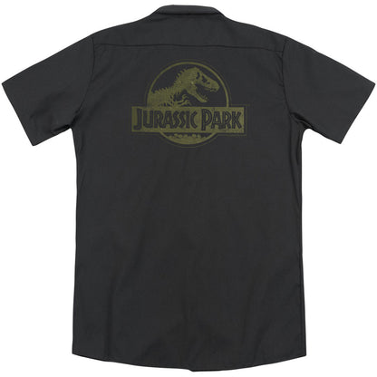 Jurassic Park Distressed Logo (Back Print) Workshirt Back