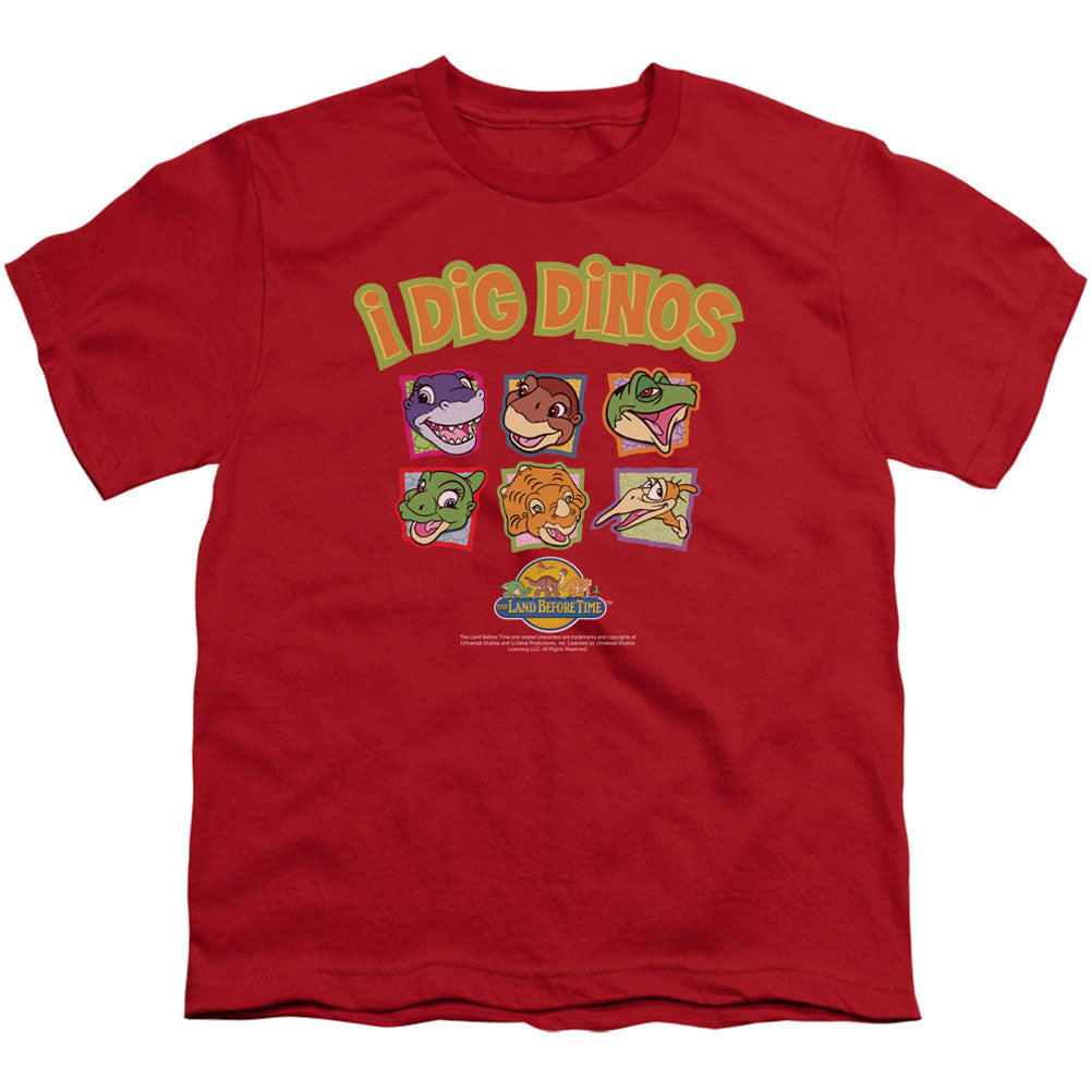 Land Before Time I Dig Dinos Youth T-shirt Front