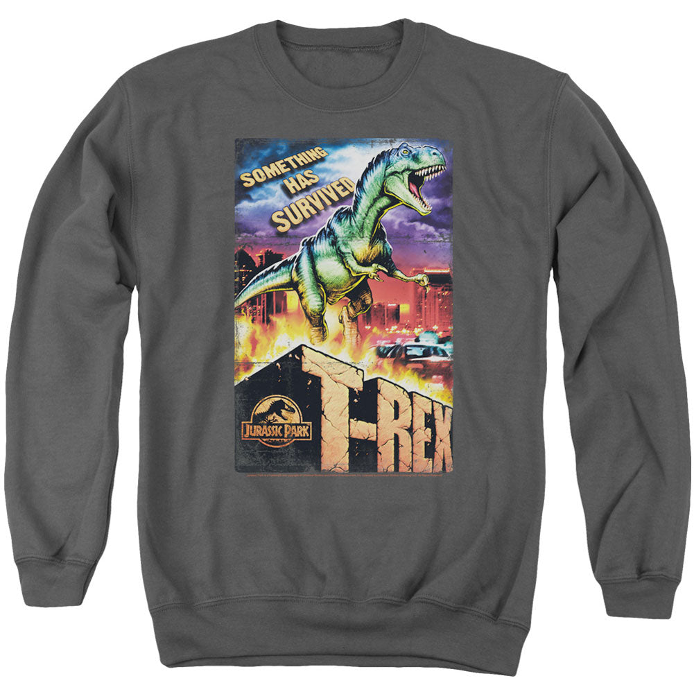 Jurassic Park Rex In The City Adult Sweatshirt Front