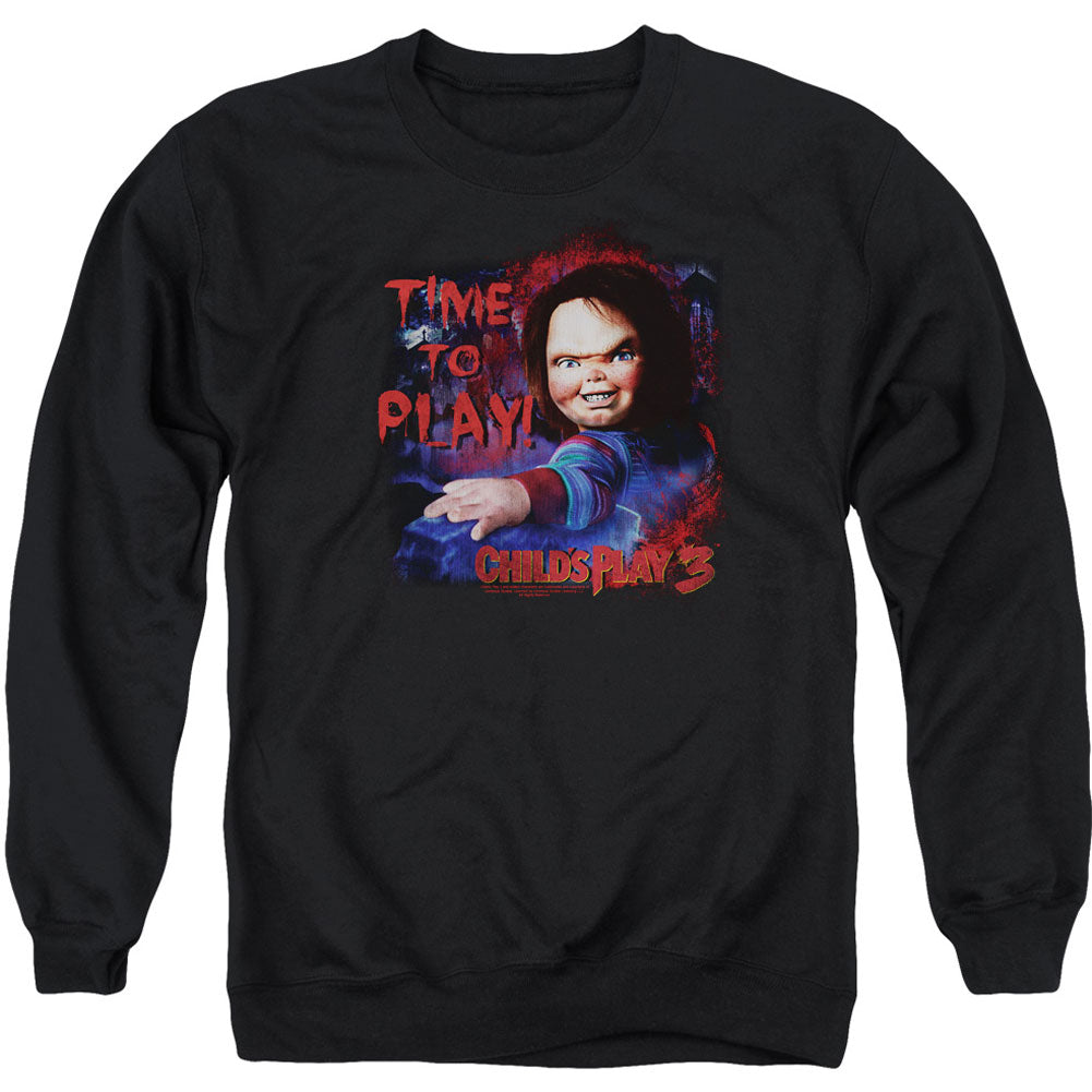 Child's Play Time To Play Adult Sweatshirt Front